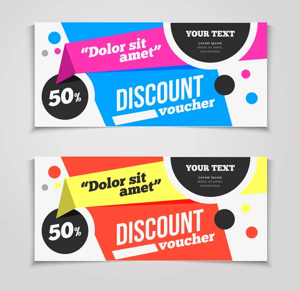 Discount voucher templates — Stok Vektör