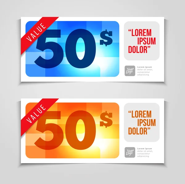 Discount voucher templates — 图库矢量图片