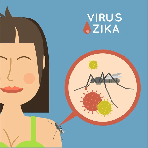 Virus zika vector illustration — Stock Vector