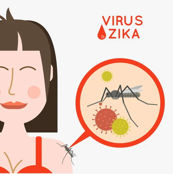 Virus zika vector illustration — Stock Vector