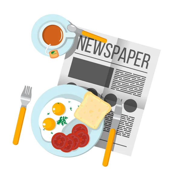 Breakfast sandwich with coffee Royalty Free Stock Vectors