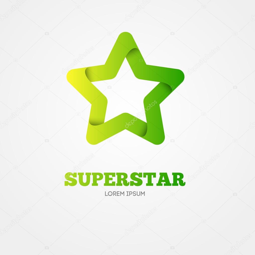 Star vector logo template. Star emblem. Celebrity star, champion, rating star. Star symbol. Starburst logo. Success Star icon logotype