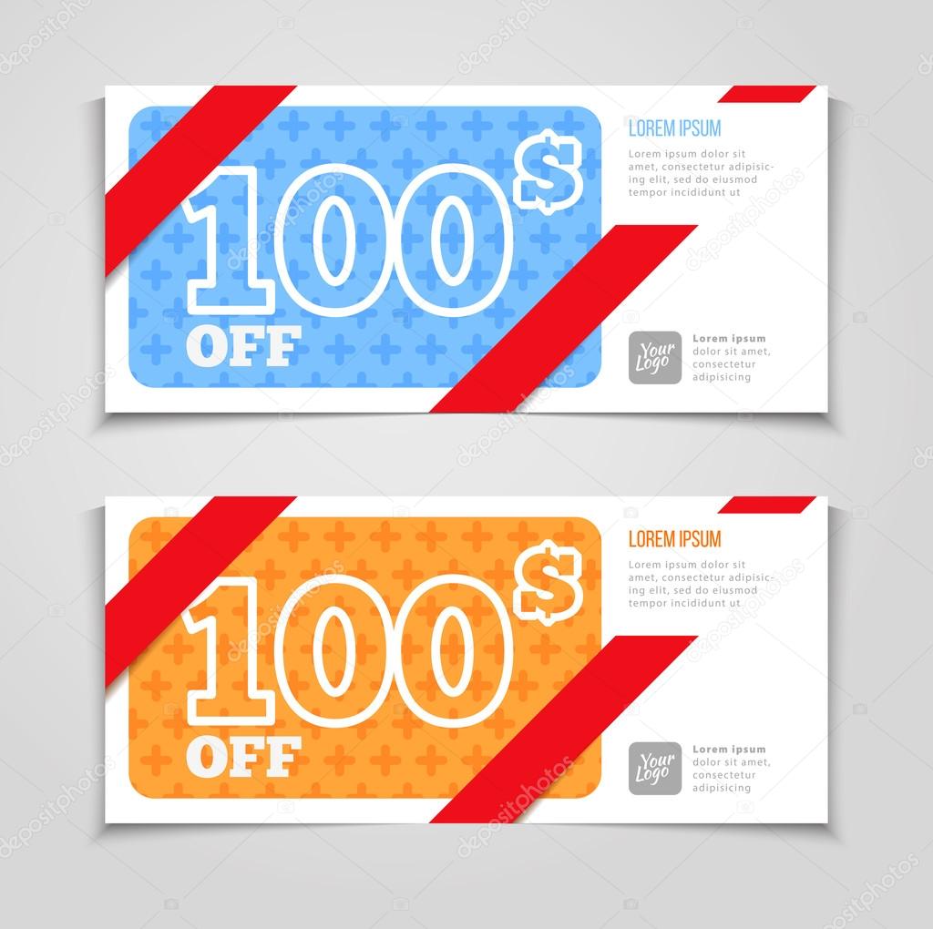 Discount voucher templates — Stock Vector © alejik 100759934
