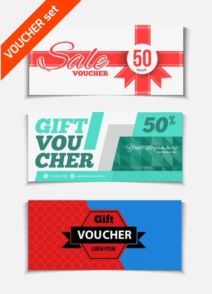 Sale voucher  illustrations — Stock Vector