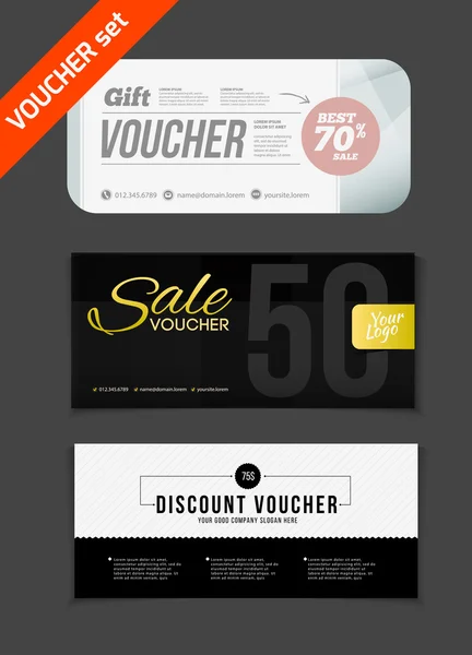 Sale voucher illustrations — Stock Vector