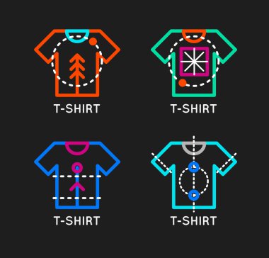 T-shirt logo seti 