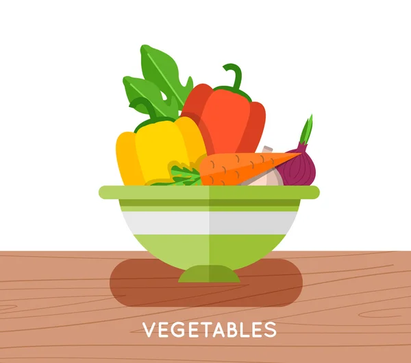Ingredienti per insalata — Vettoriale Stock