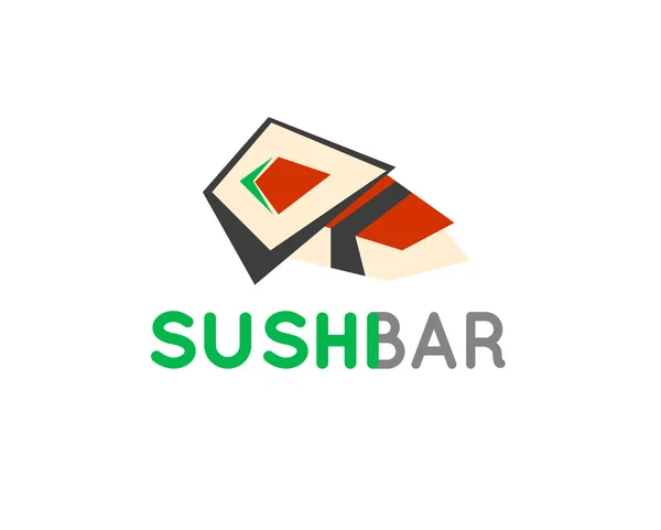 Sushi caffè o sushi bar logo — Vettoriale Stock