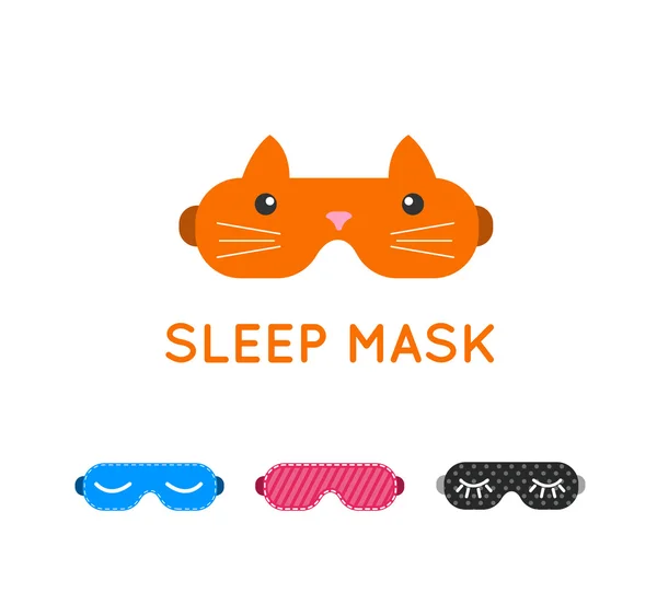 Ensemble de masque de sommeil — Image vectorielle