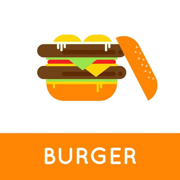 Hambúrguer americano tradicional fresco — Vetor de Stock