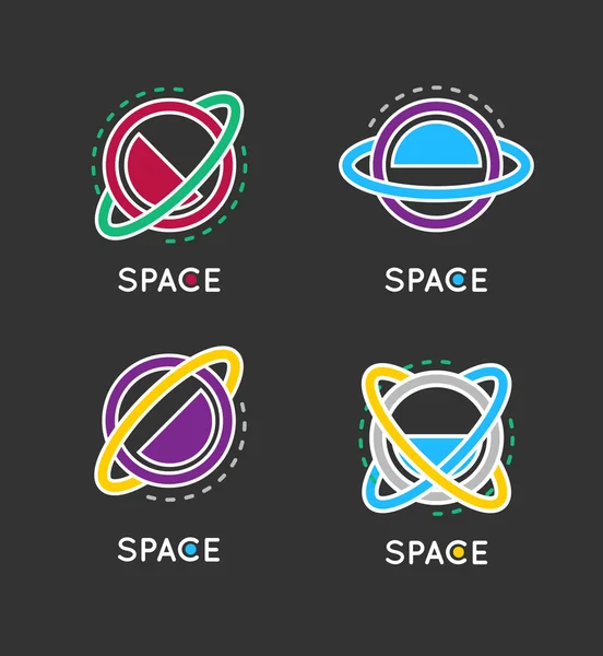 Outline globe space icon — Stock Vector