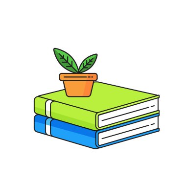 Colorful book on white  