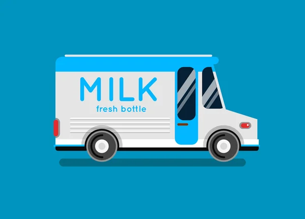 Entrega camión de leche — Vector de stock