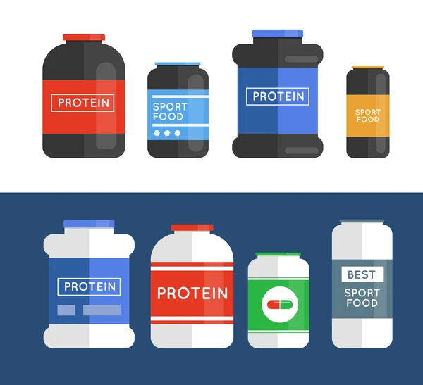보디 빌딩 스포츠 식품 — 스톡 벡터