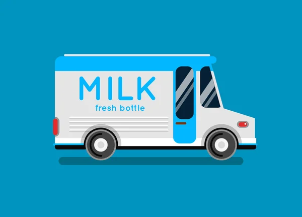 Lieferung Milch LKW Illustration. — Stockfoto