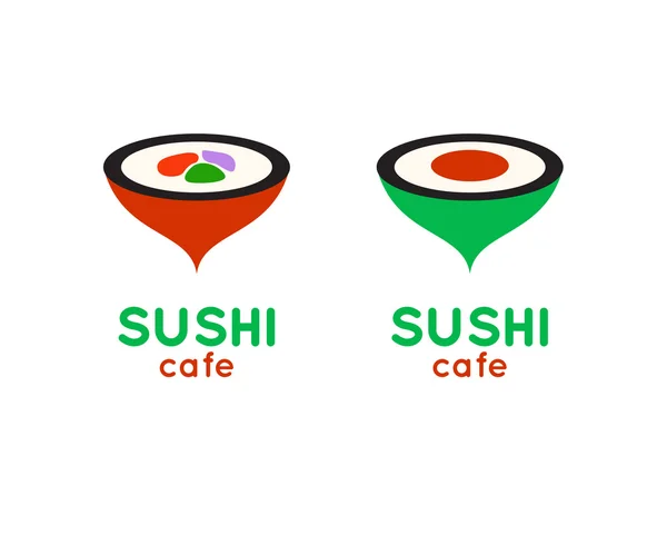 Logo de Sushi café o barra de sushi —  Fotos de Stock
