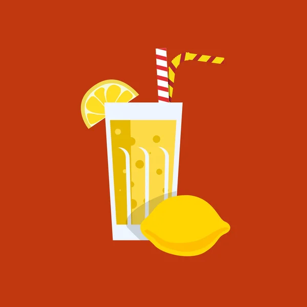 Jugo de limón fresco diseño — Vector de stock