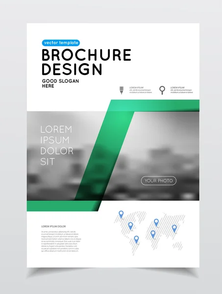 Informe anual sobre la portada del folleto empresarial — Vector de stock