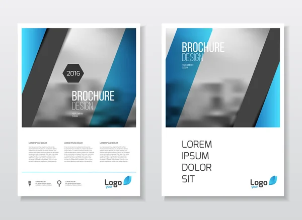 Blue Business brochure ontwerp — Stockvector