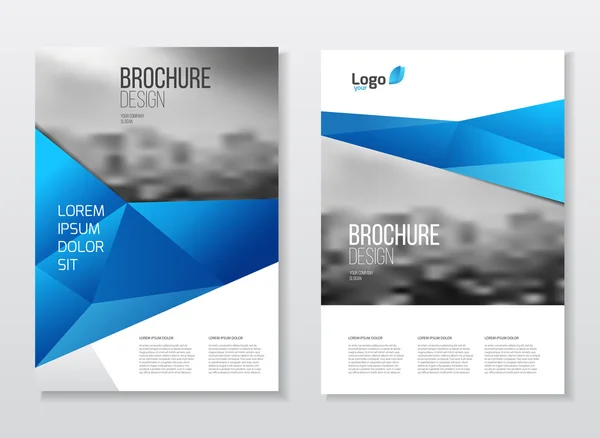 Design der blauen Business-Broschüre — Stockvektor