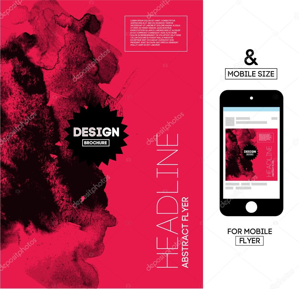 Poster Or Flyer Watercolor Template Stock Vector C Alejik 65928605