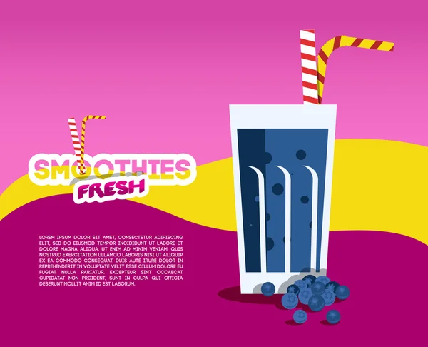 Blueberry verse Smoothie menu — Stockvector