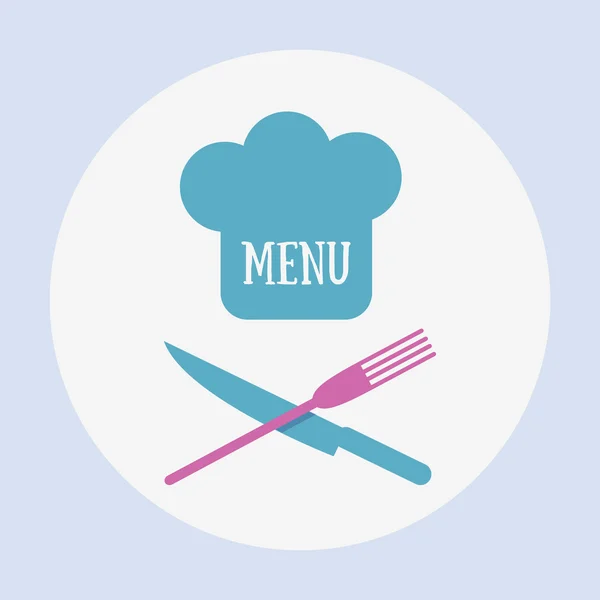 Menu Chef logo voor restaurant — Stockvector