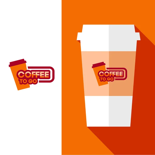 Design café Cup Logo — Vetor de Stock