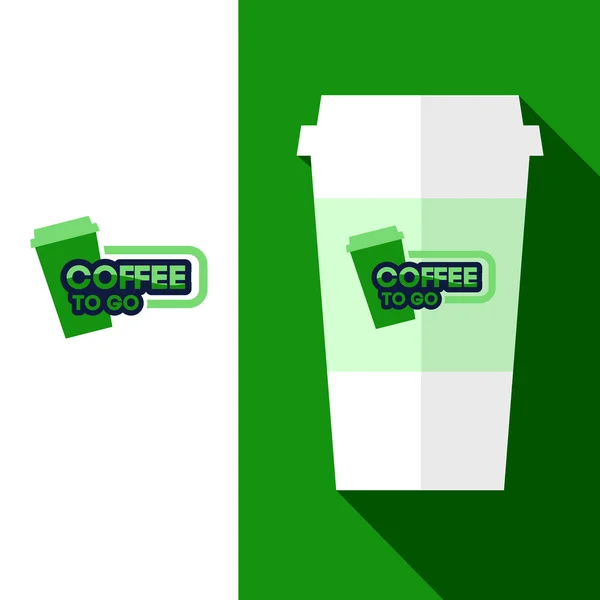 Design café tasse logo — Image vectorielle