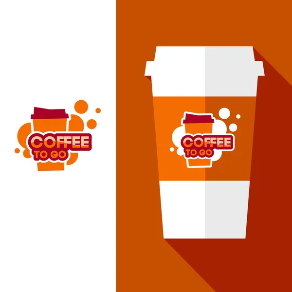 Design café Cup Logo — Vetor de Stock