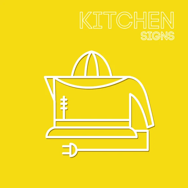 Juice maker kitchen Sign — Stock Vector