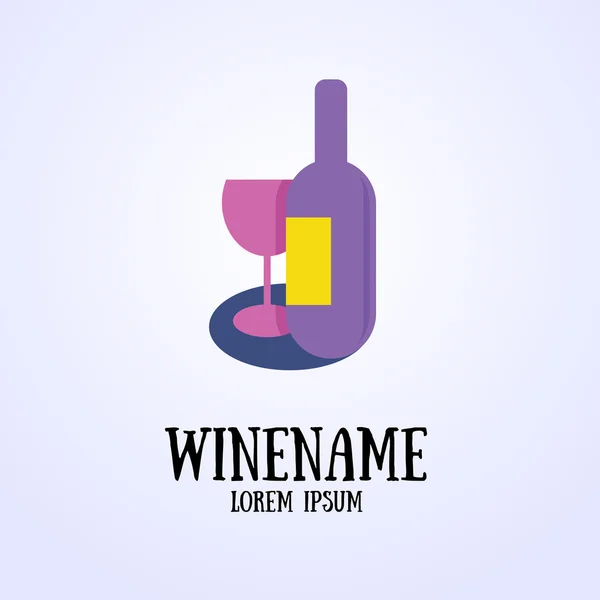 Wijn pictogram logo — Stockvector