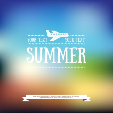 Yaz metin tipografi ile arka plan bulanık