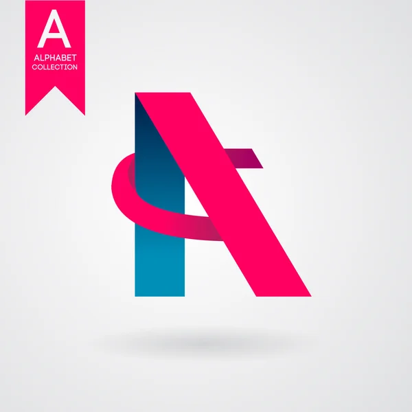Symbole graphique de l'alphabet créatif — Image vectorielle