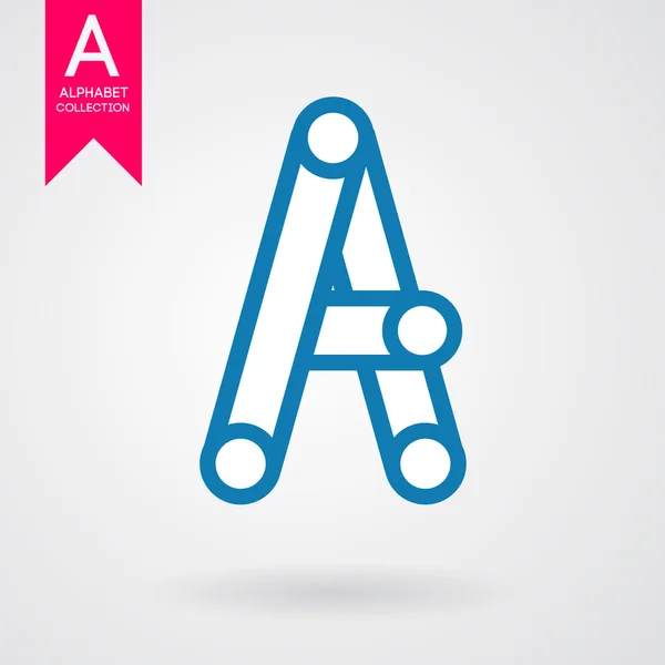 Grafikus kreatív ábécé szimbólum — Stock Vector