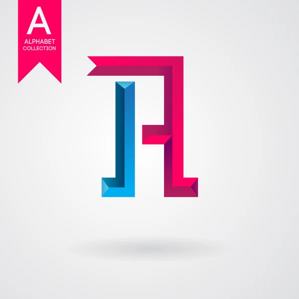 Symbole graphique de l'alphabet créatif — Image vectorielle