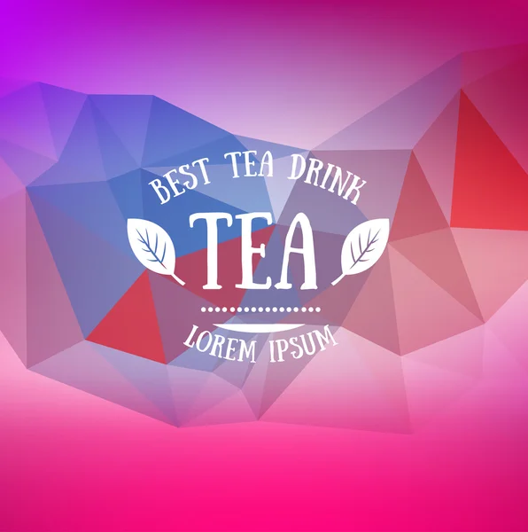 Fond flou avec typographie du thé — Image vectorielle