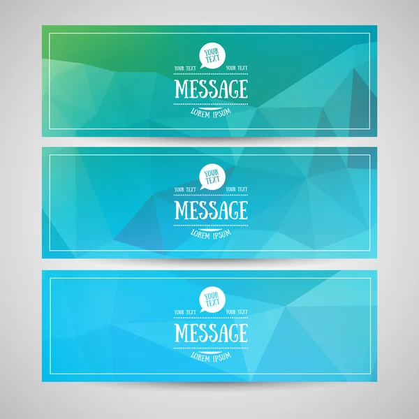 Plantillas de conjunto de banners borrosos — Vector de stock