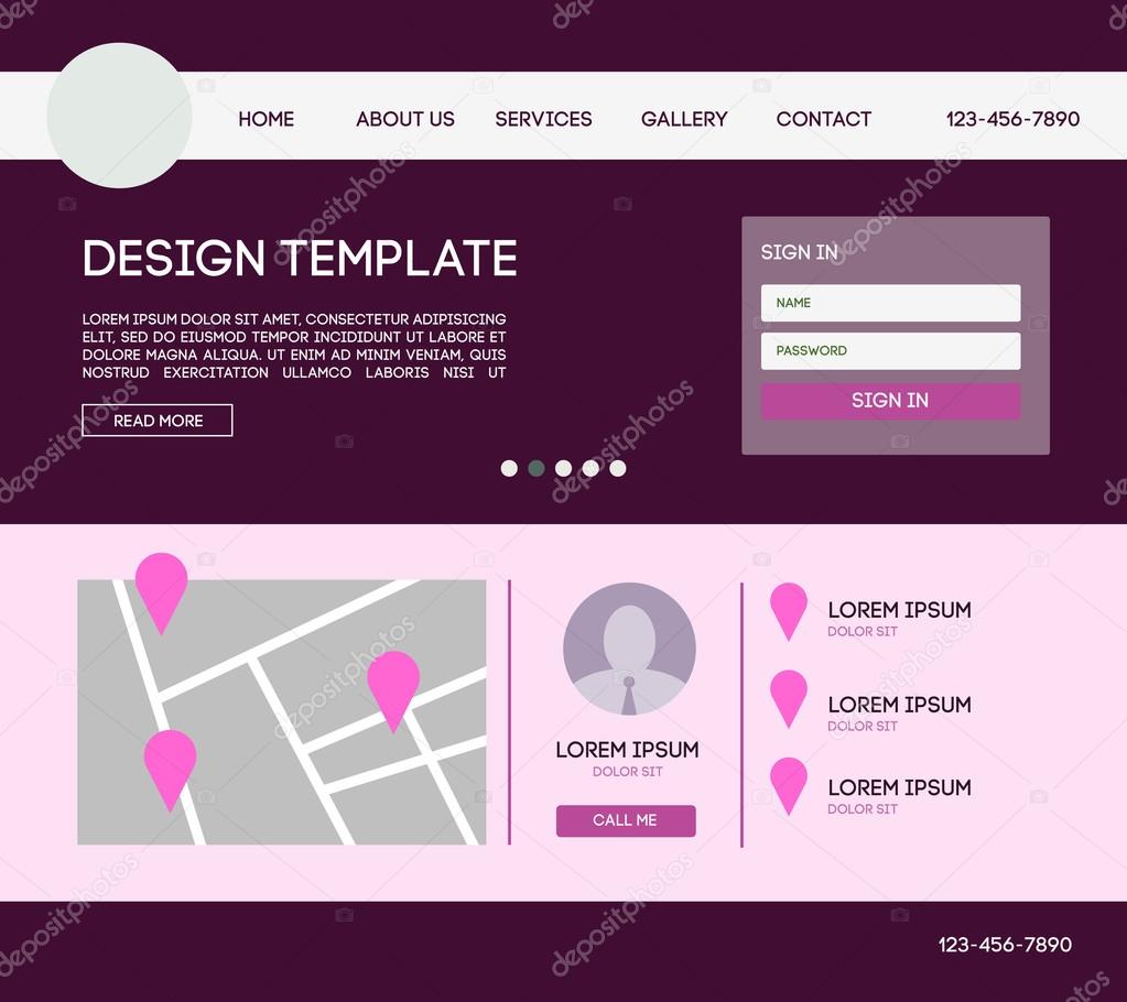 Website theme template