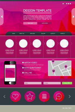Web sayfası düzeni ile arka plan bulanık açılış.