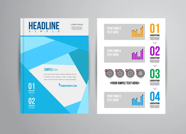 Επιχειρήσεις πρότυπο flyer με infographic — Διανυσματικό Αρχείο