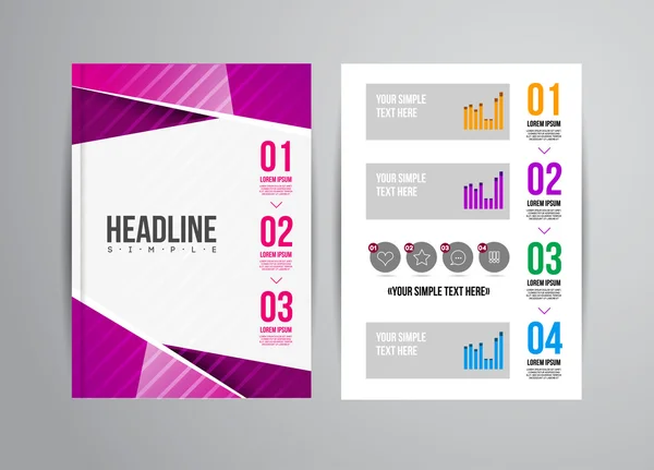 Business flyer template with infographic — Stock Vector