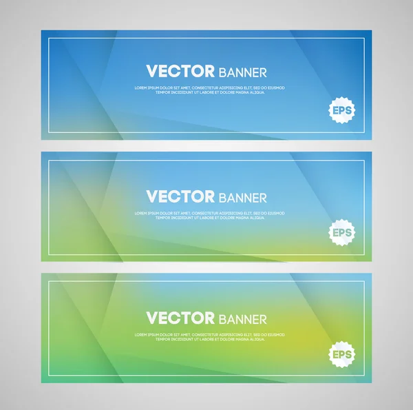 Banners set templates with abstract text — Stock Vector