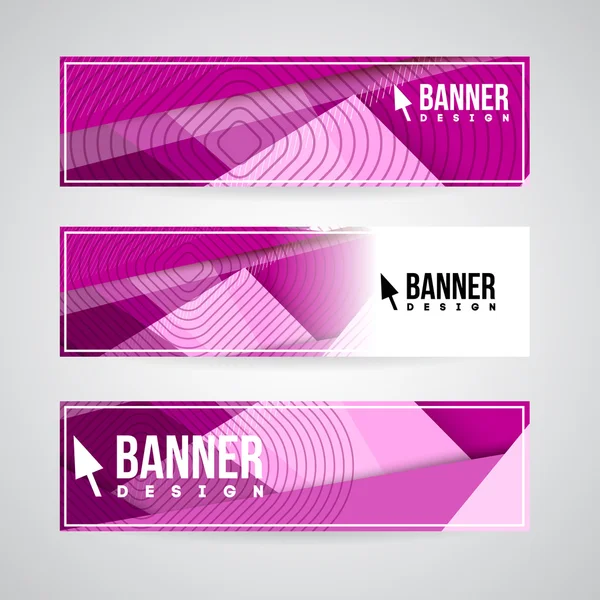 Banner design template for web or print — Stock Vector