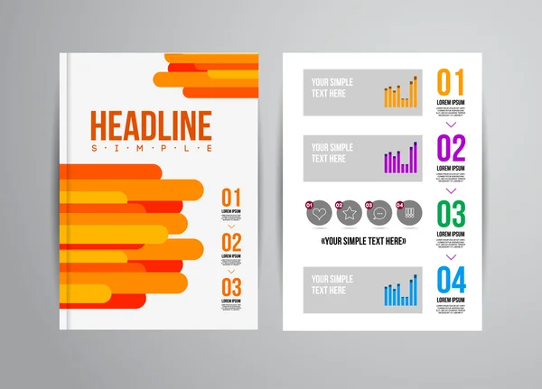 Business flyer sjabloon met infographic — Stockvector