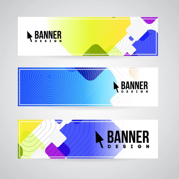 Modelo de design de banner para web ou impressão — Vetor de Stock