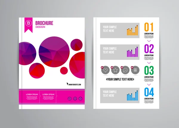 Astratto Sfondo geometrico con infografica — Vettoriale Stock