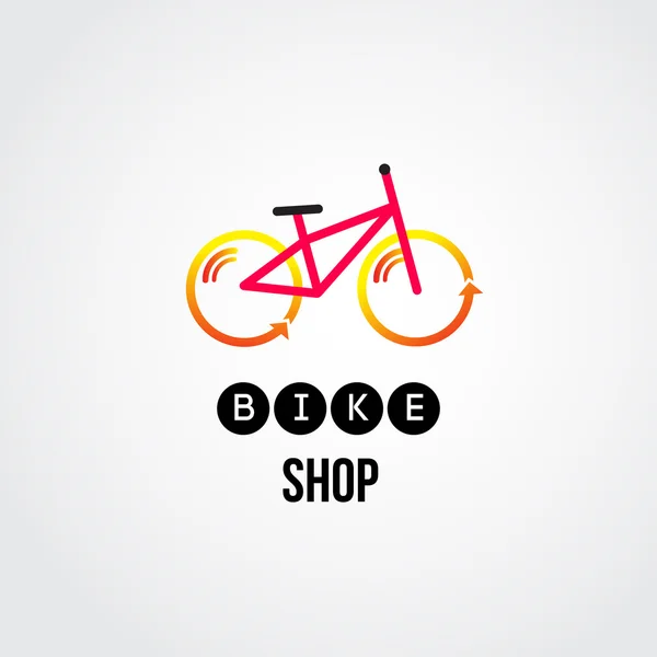 Logotipo de moda plana bicicleta — Vector de stock