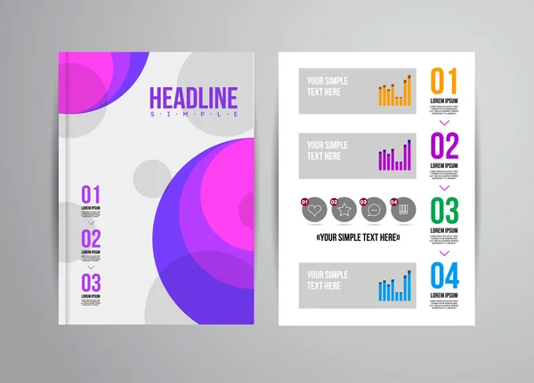 Business flyer sjabloon met infographic — Stockvector