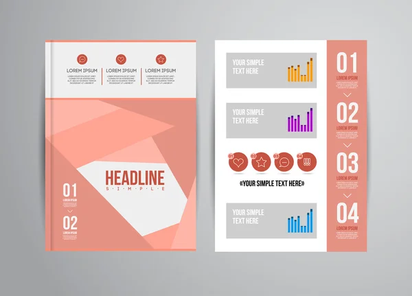Business flyer sjabloon met infographic — Stockvector